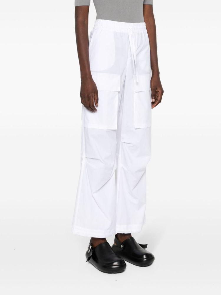 cargo-pockets cotton trousers