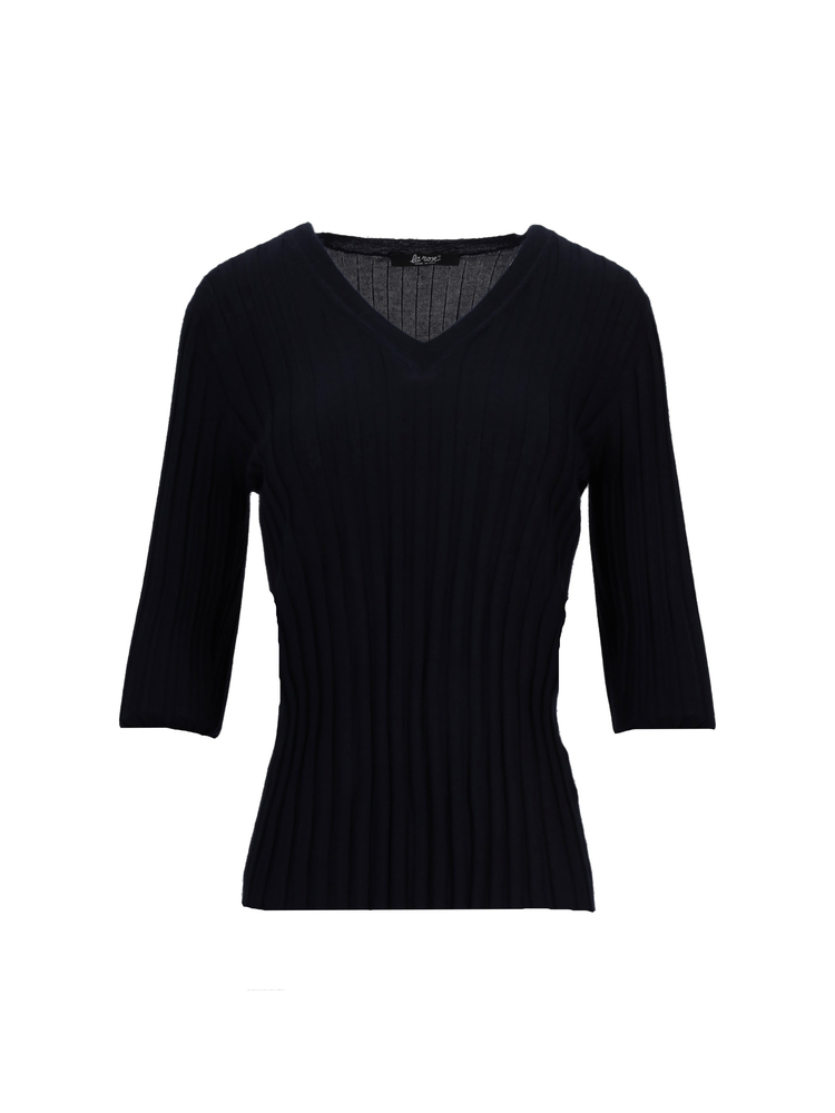LA ROSE V neck cash/silk sky