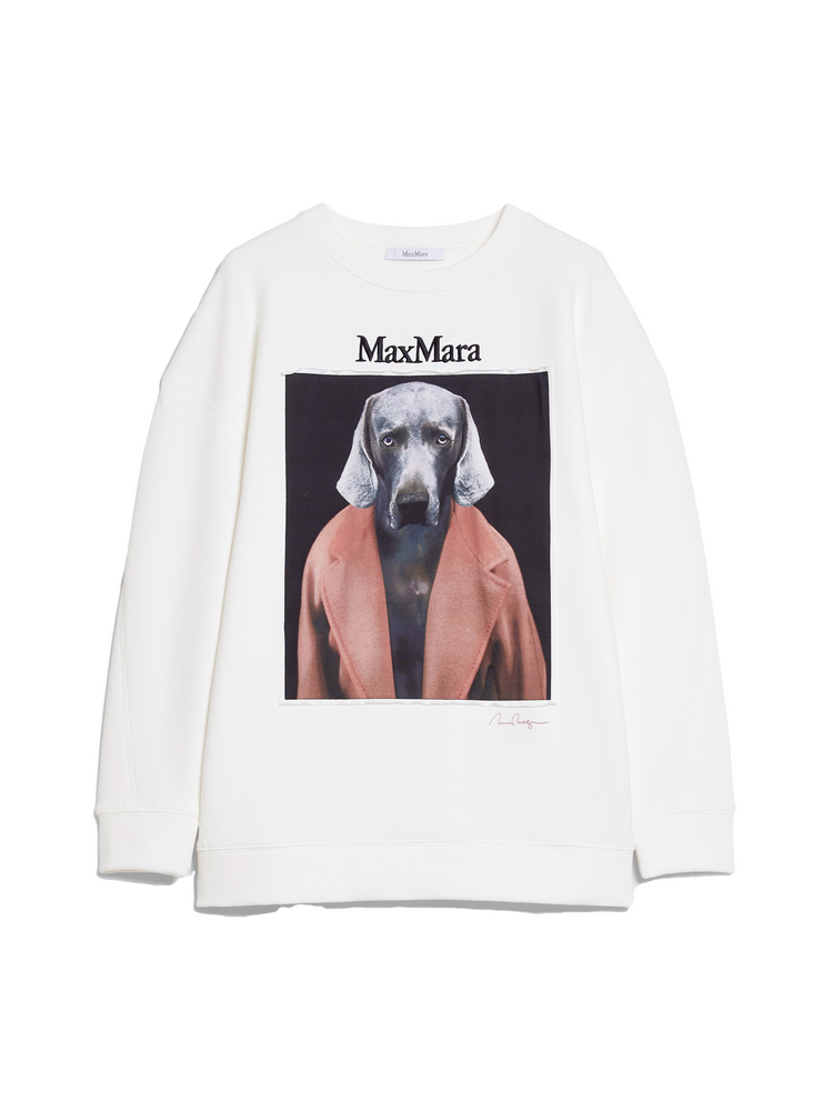 Bacco cotton sweatshirt with Wegman print