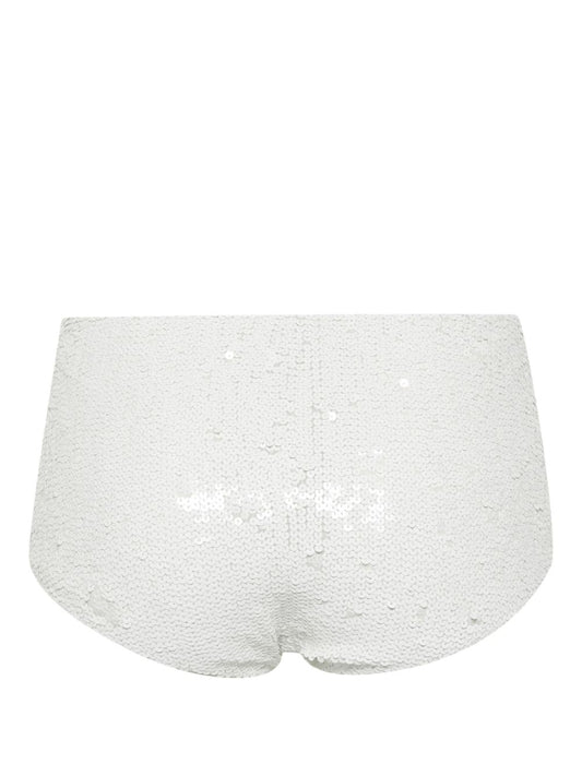 sequined high-waisted bikini bottoms