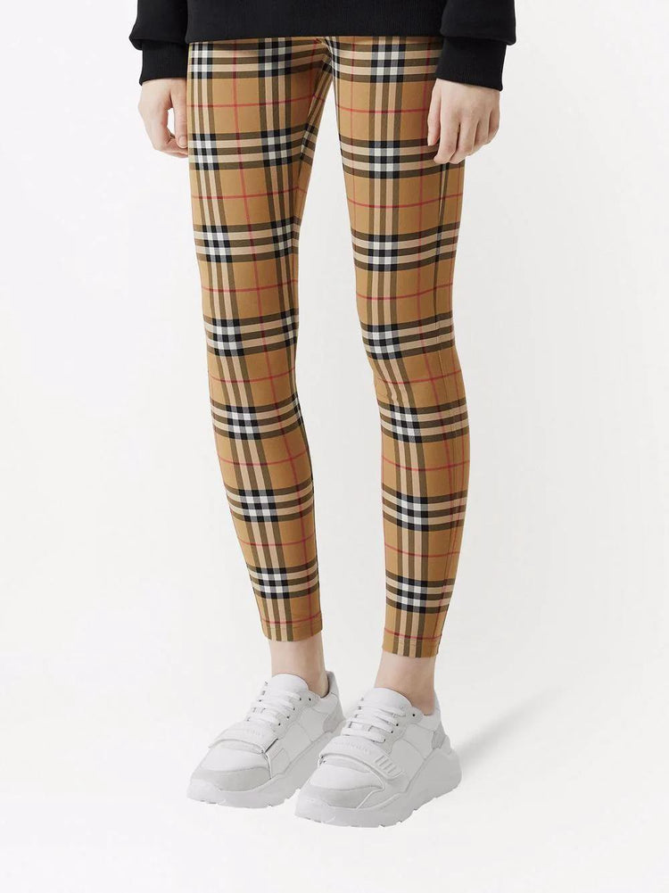 vintage check leggings