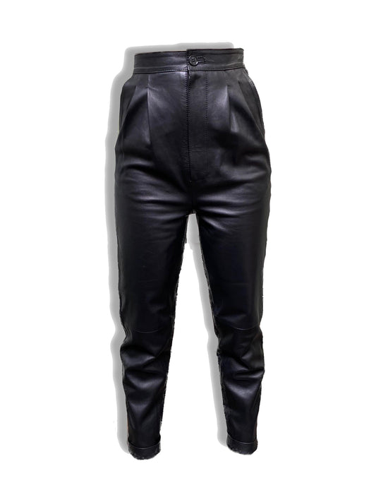 LA ROSE leather trousers