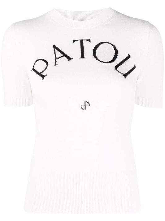PATOU JACQUARD SHORT SLEEVES JUMPER