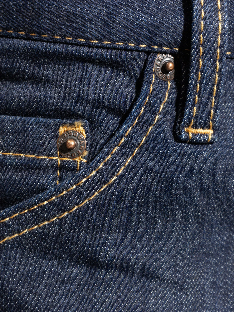 panelled slim-cut jeans