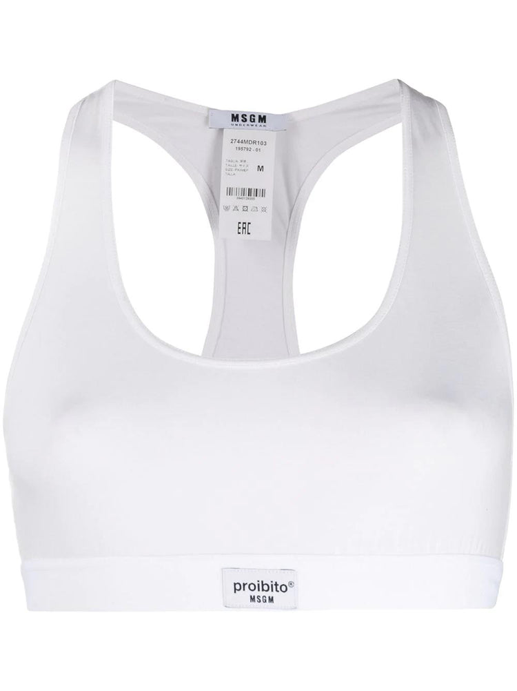 MSGM elasticated trim bra