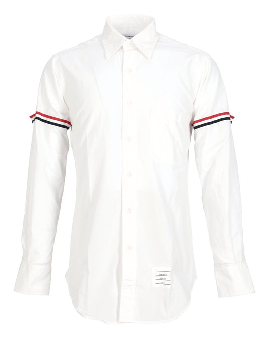 THOM BROWNE RWB stripe detail sleeve shirt