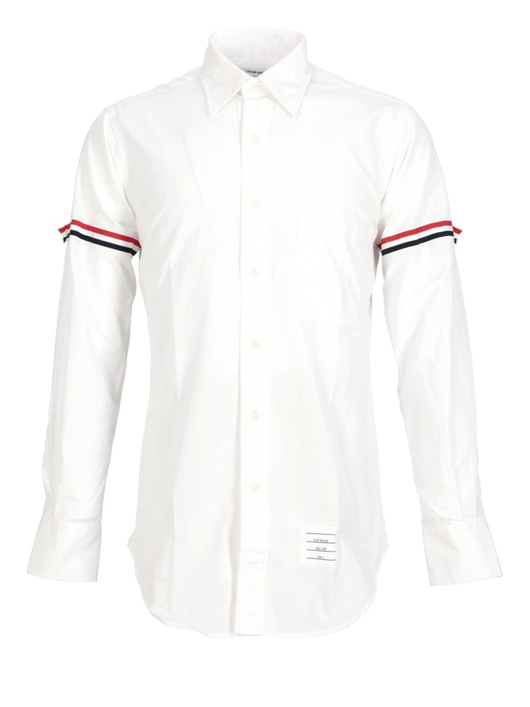 THOM BROWNE RWB stripe detail sleeve shirt