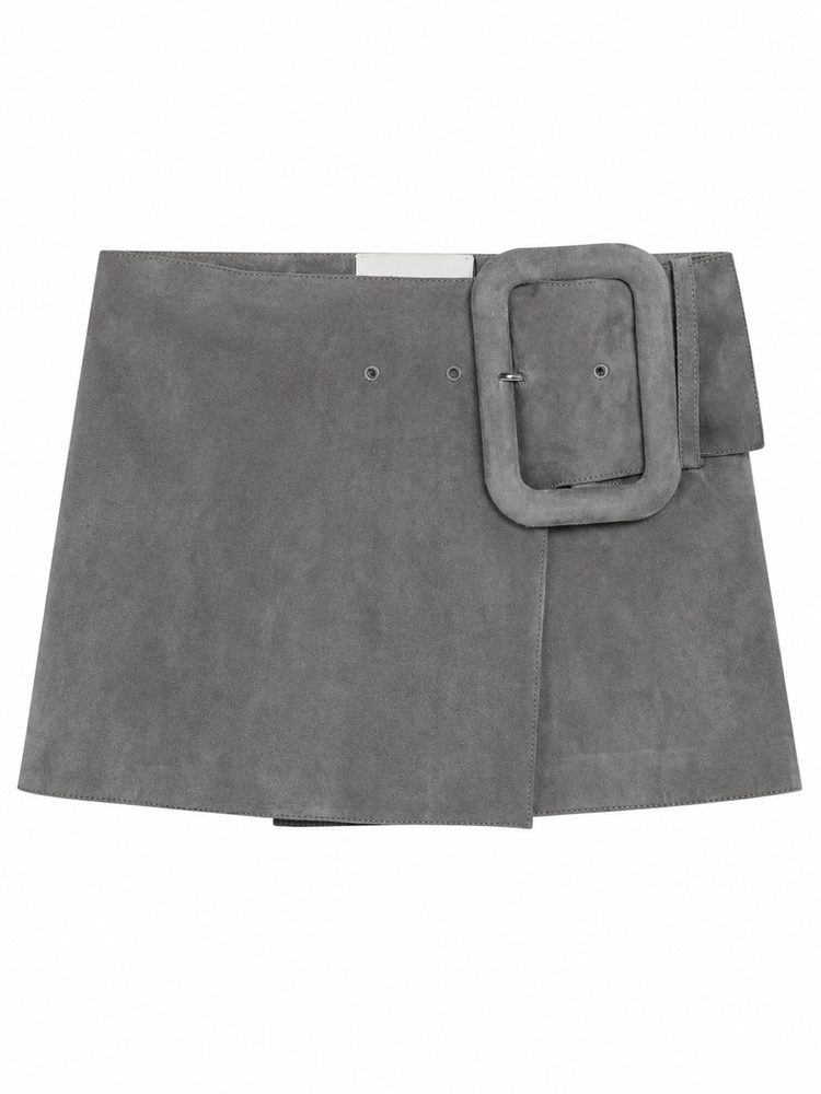 JUPE MINI AVEC CEINTURE A GROSSE BOUCLE