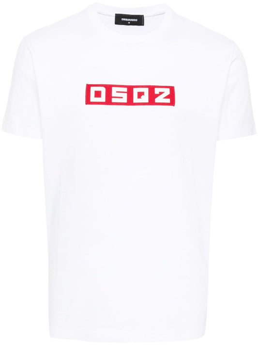 DSQ2 logo-appliqué T-shirt