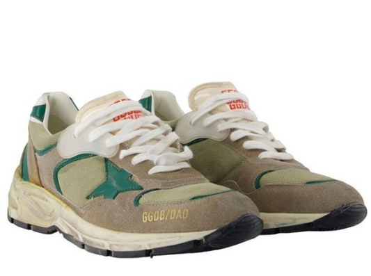 RUNNING DAD NEW NYLON AND LEATHER UPPER SUEDE TOE AND SPUR LEATHER STAR AND HEEL