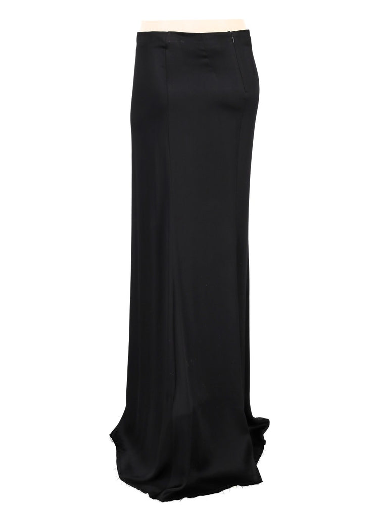 ZITA LONG "A" LINE SKIRT LIQUID VISCOSE SATIN