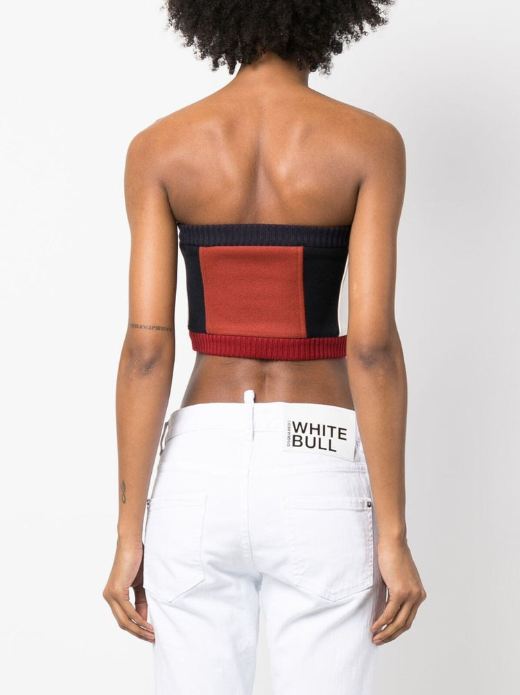 DSQUARED2 colour-block corset top