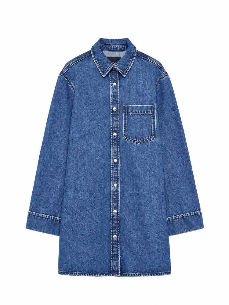 MARY DRESS LONG SLEEVE - FRESHWATER BLUE