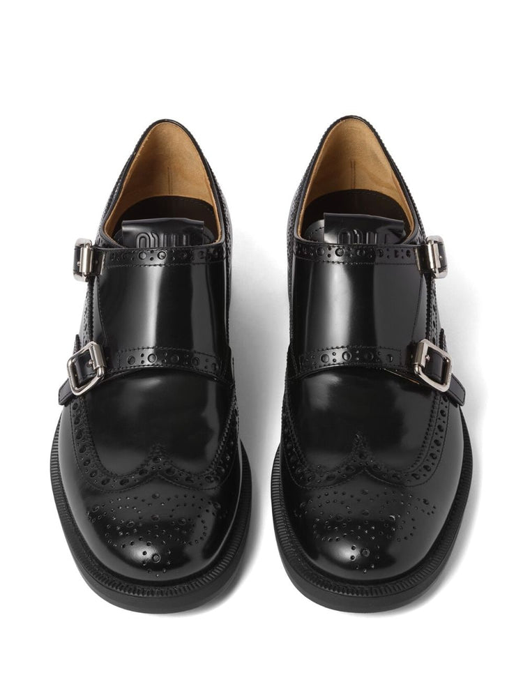 MIU MIU x Church's leather brogue shoes