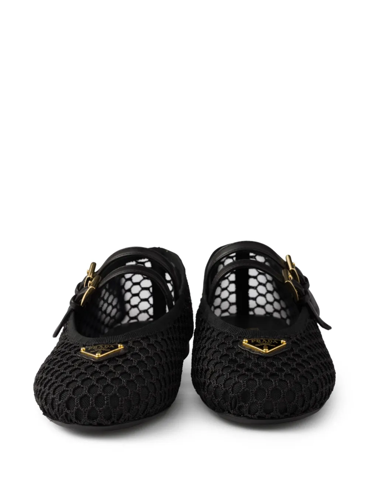 mesh ballerina shoes