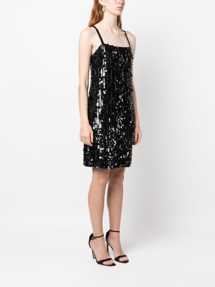 PAROSH sequined sleeveless minidress