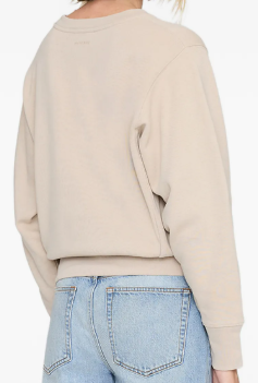 HARRY SHRUNKEN SWEATSHIRT PARIS - BEIGE