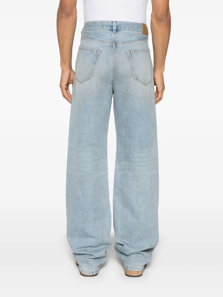 mid straight-leg baggy jeans