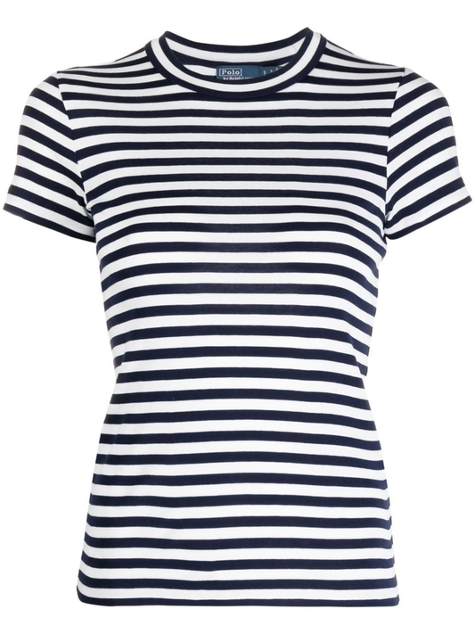 stripe-print ribbed T-shirt