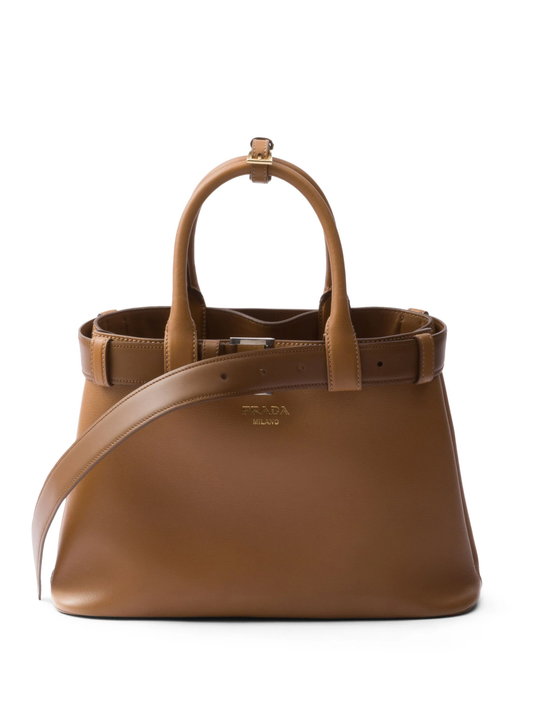 medium belted leather handbag