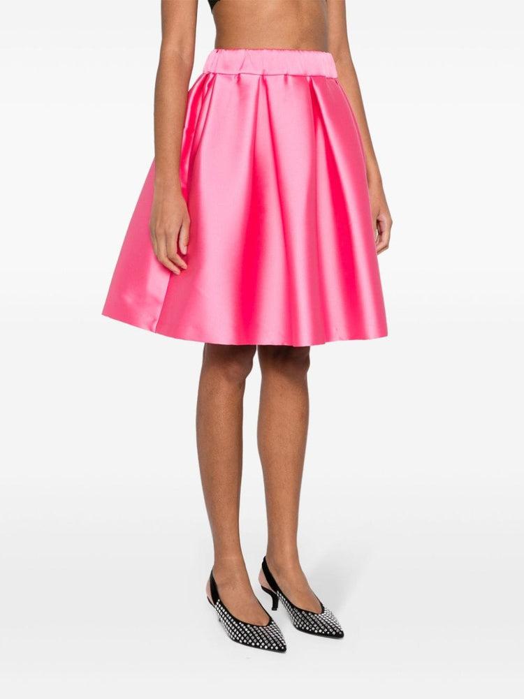 pleated full skirt