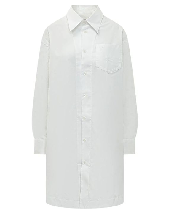 ROBE CHEMISE LARGE MANCHES LONGUES ET AMI DE COEUR EMBOSSE