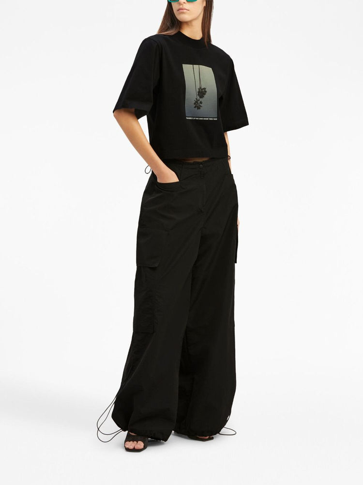 PALM ANGELS high-rise parachute trousers