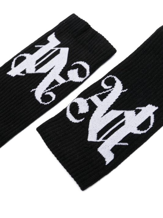 monogram-jacquard socks