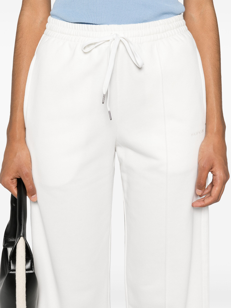 logo-embroidered straight trousers