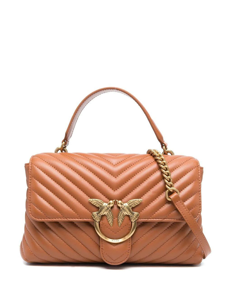 Love Lady chevron-quilted tote bag