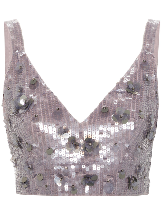 Glow sequined top