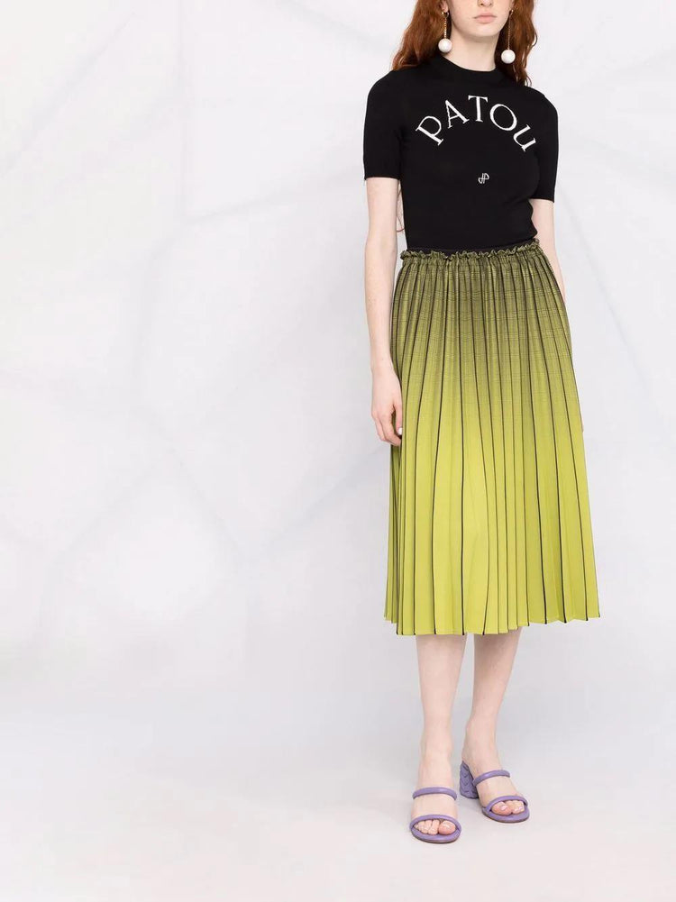 PATOU JACQUARD SHORT SLEEVES JUMPER