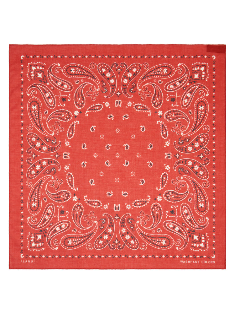PRINTED COTTON BANDANA VERMOUTH/MULTICOL