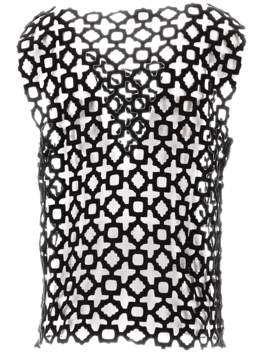 CARTA TANK - Geometric Lace Embroidery