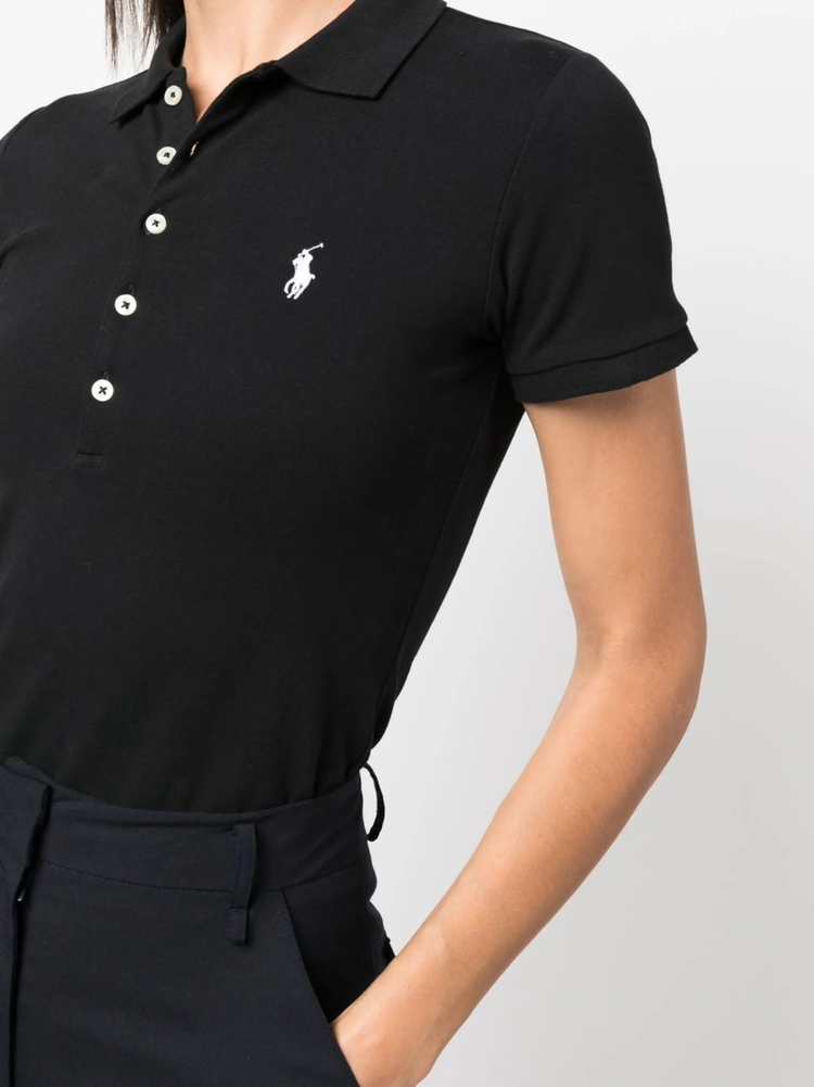 Julie embroidered logo polo shirt