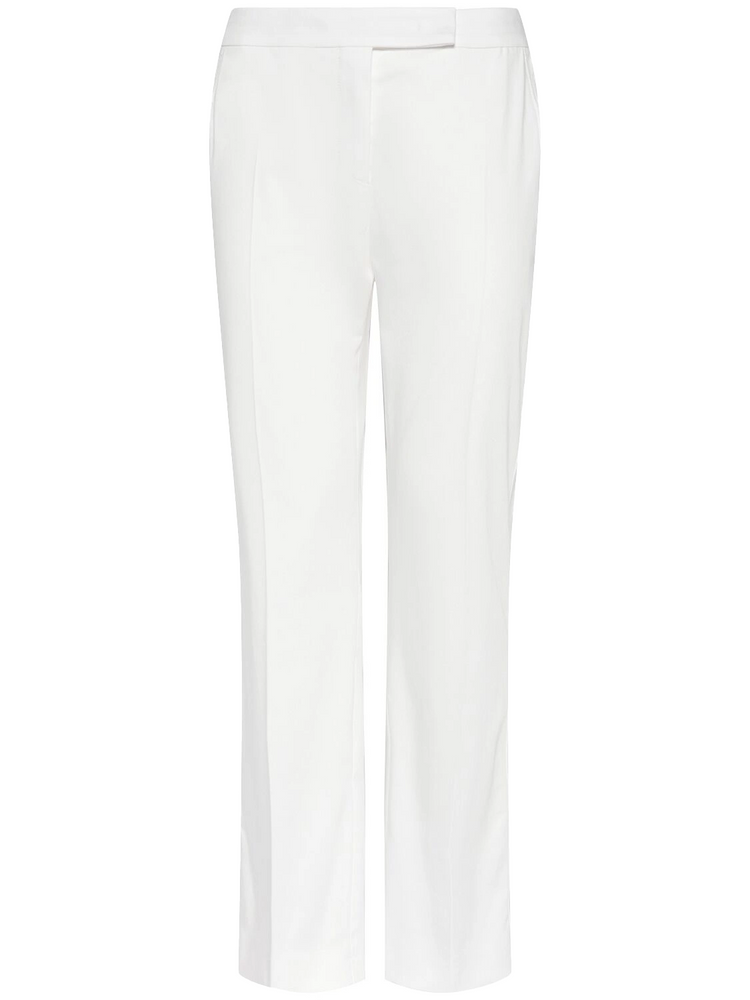 Okra cotton satin trousers