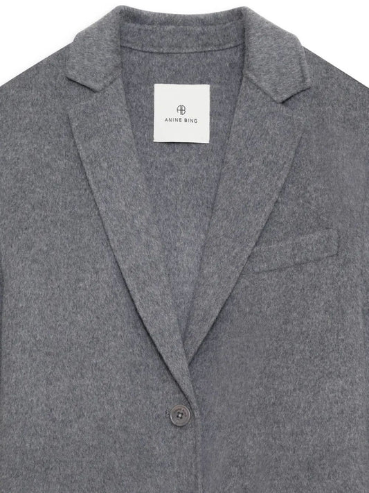 QUINN BLAZER - HEATHER GREY CASHMERE BLEND