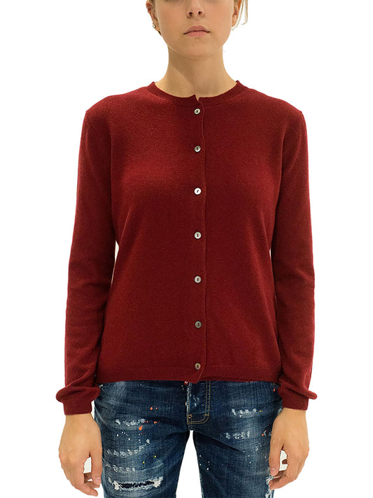 LA ROSE cardigan cashmere bordeaux