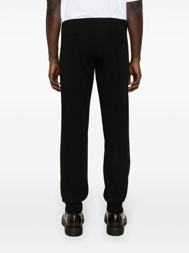 drawstring-waist tapered trousers