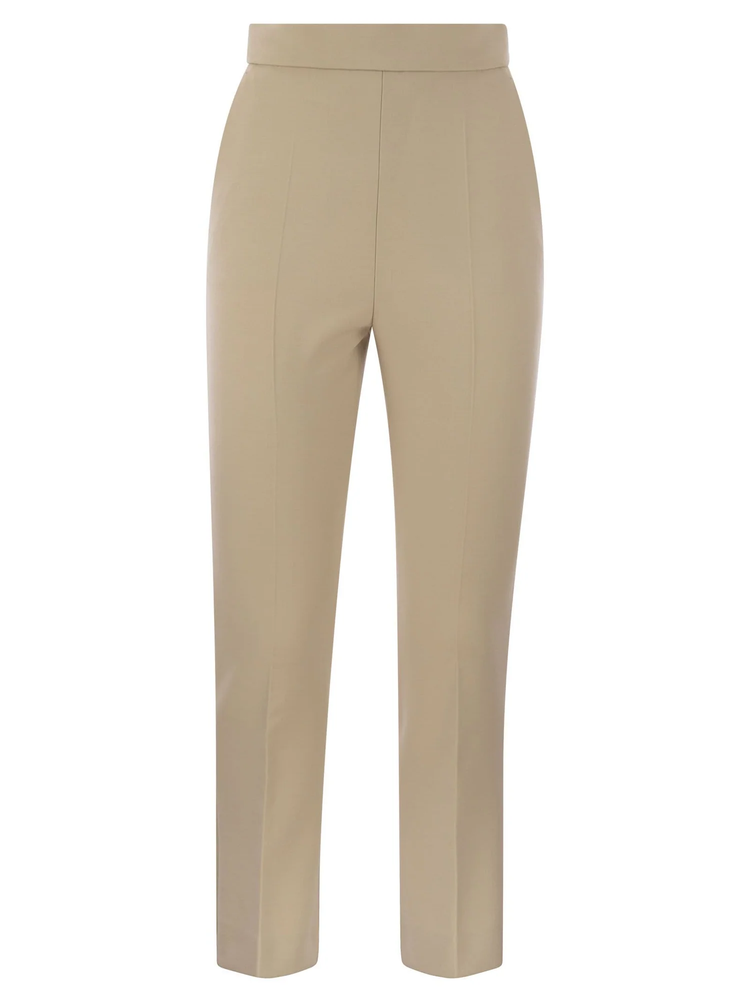 Nepeta ankle-length trousers in wool crepe