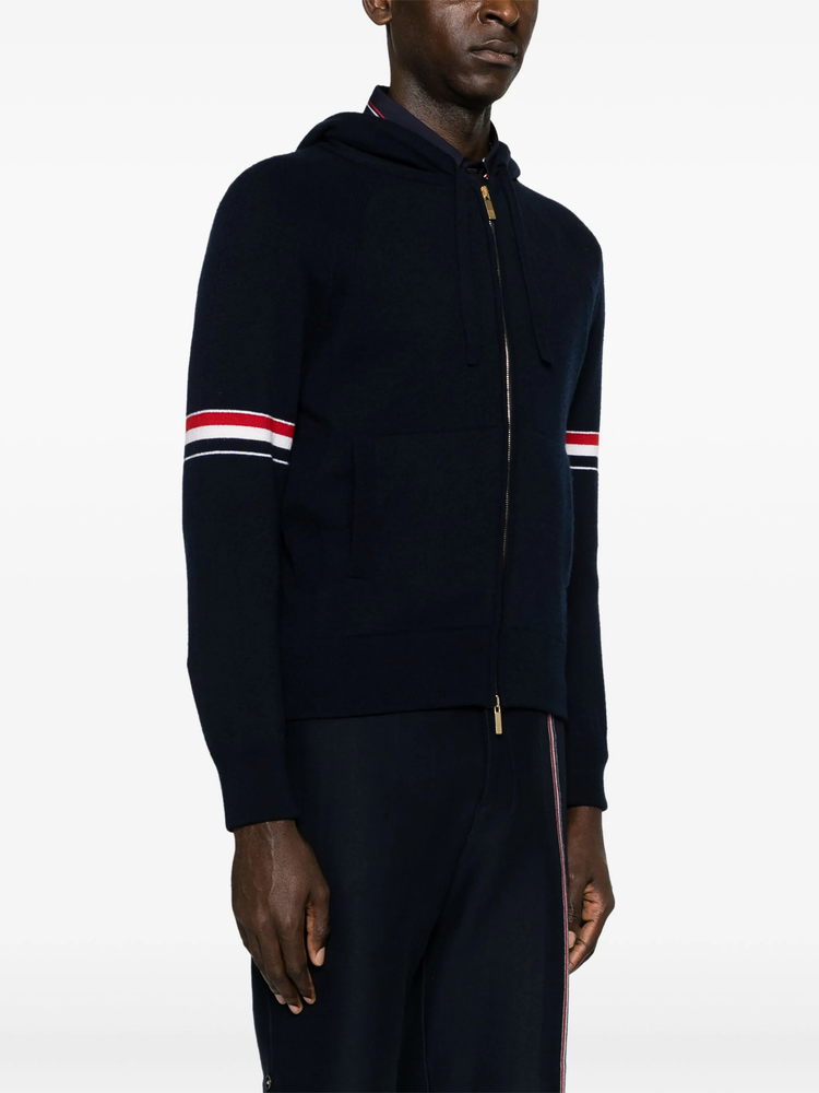 RWB stripe cashmere hoodie