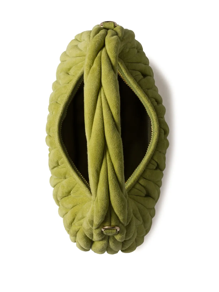 Wander matelassé suede hobo bag