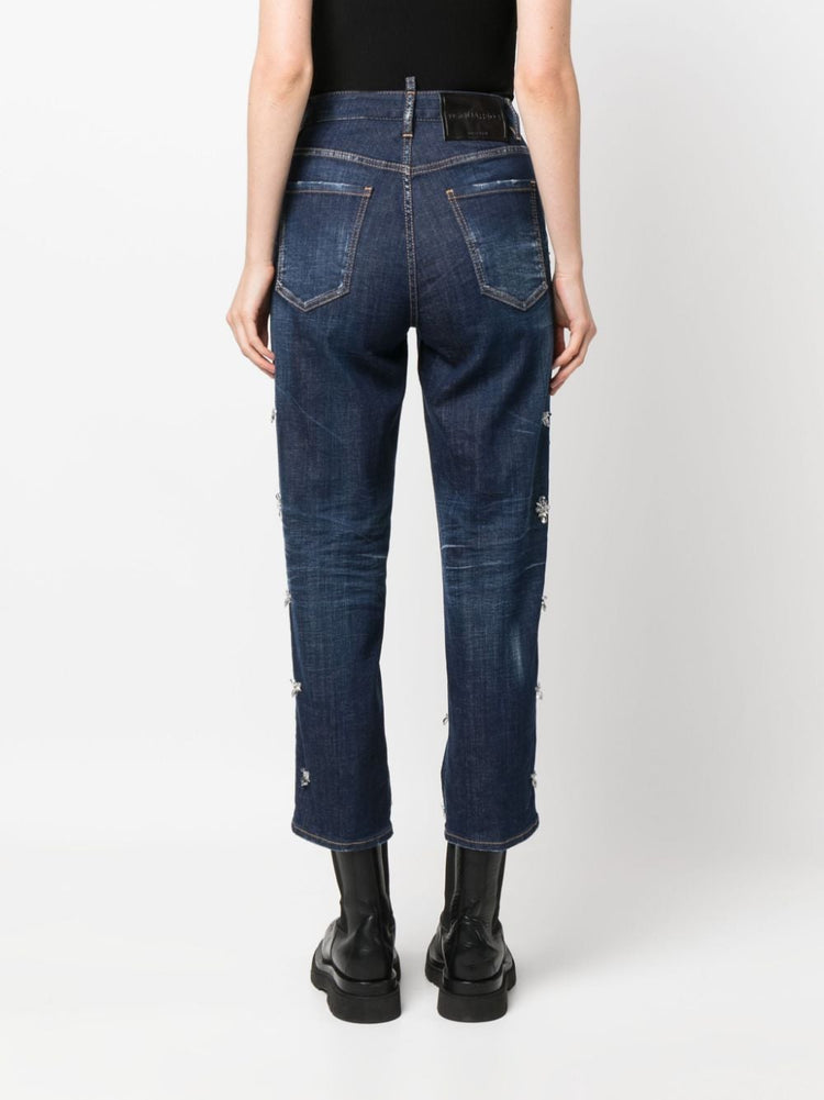 DSQUARED2 Crystal Flies high-rise jeans