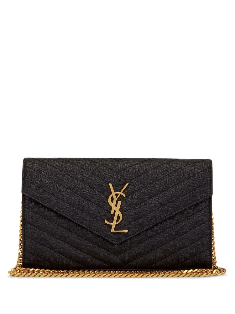 Cassandre logo-plaque clutch bag