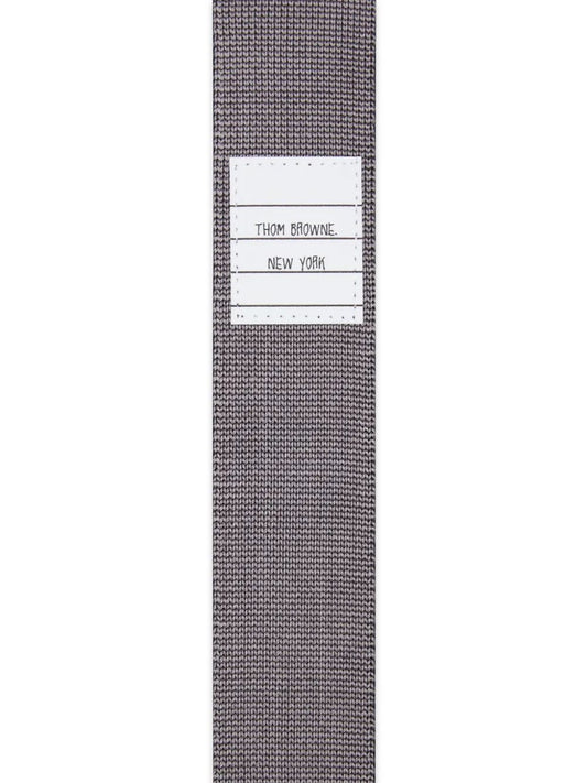 GEESE ICON JACQUARD KNIT TIE IN SILK W/ 4 BAR STRIPE