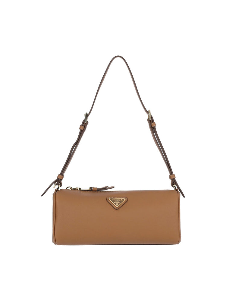 triangle-logo shoulder bag