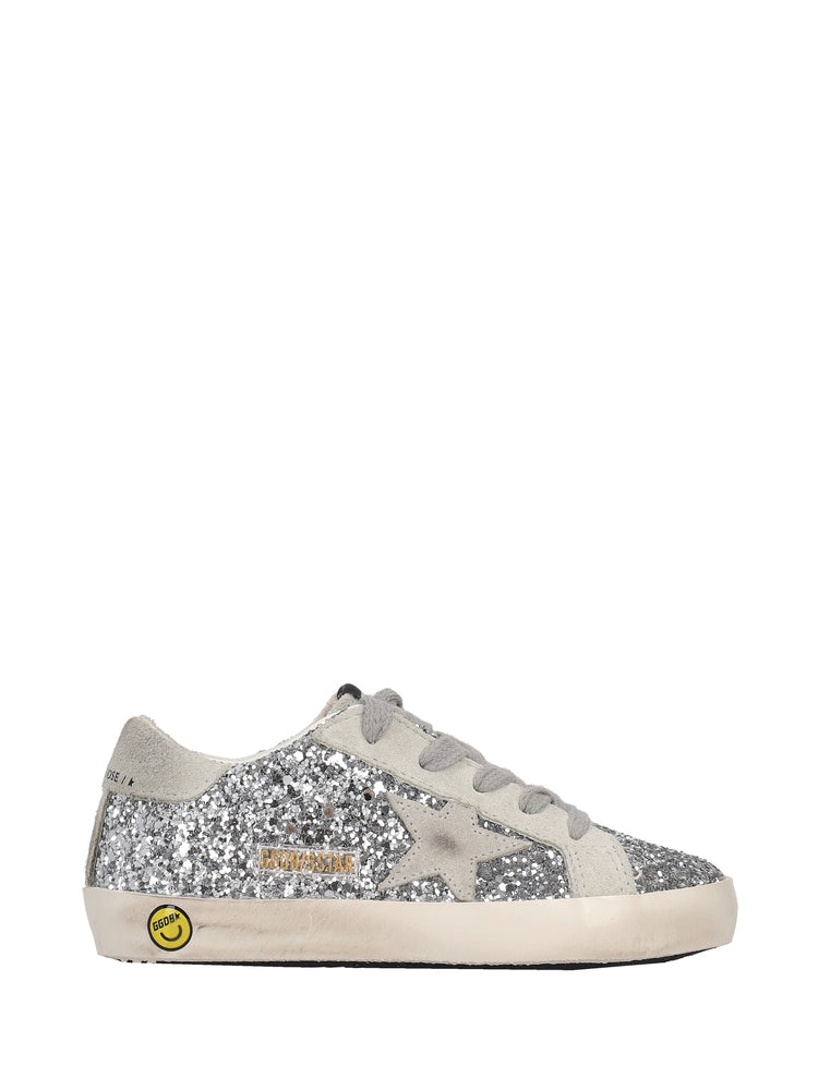 SUPER-STAR GLITTER UPPER SUEDE STAR AND HEEL