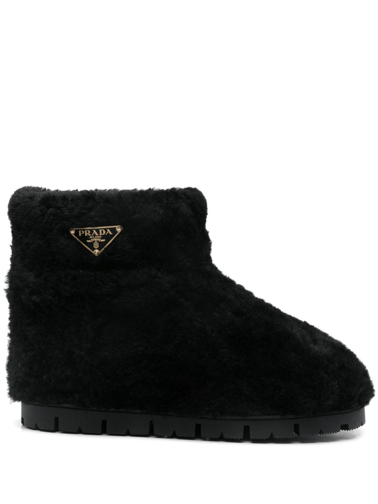 faux-shearling boots