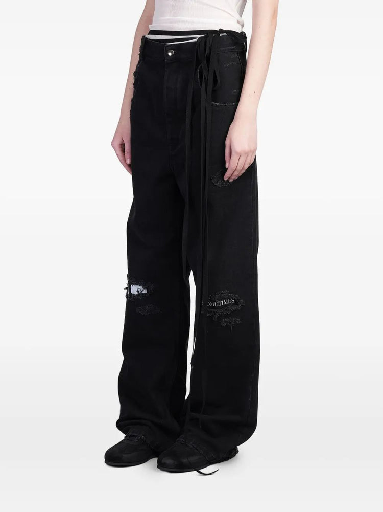 POLLY 5-POCKETS HIGH COMFORT TROUSERS DISTRESSED B