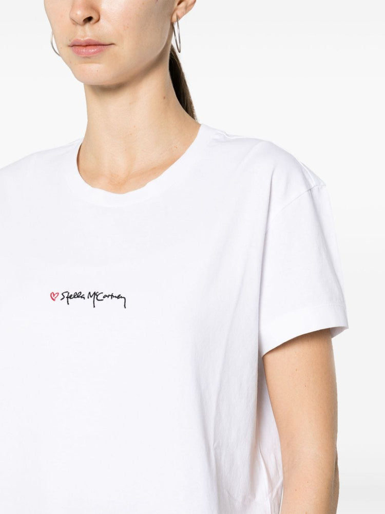 logo-embroidered cotton T-shirt